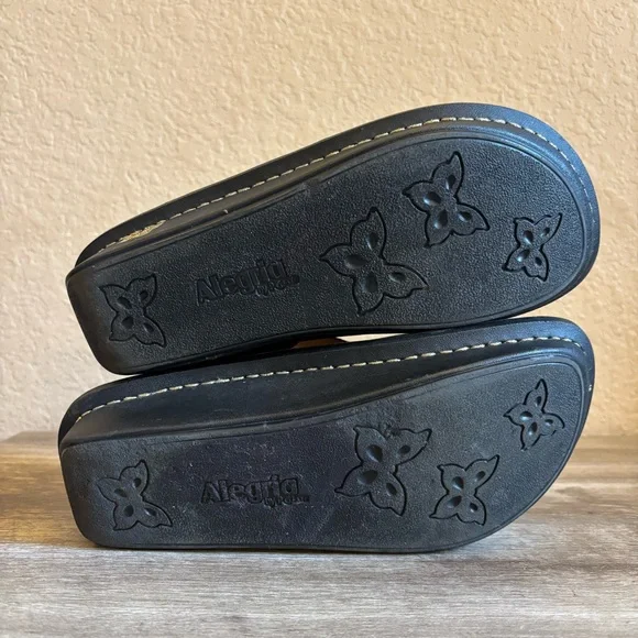 Alegria Pink Clogs Slides Floral Buckle Women’s Size 7 - Picture 10 of 12